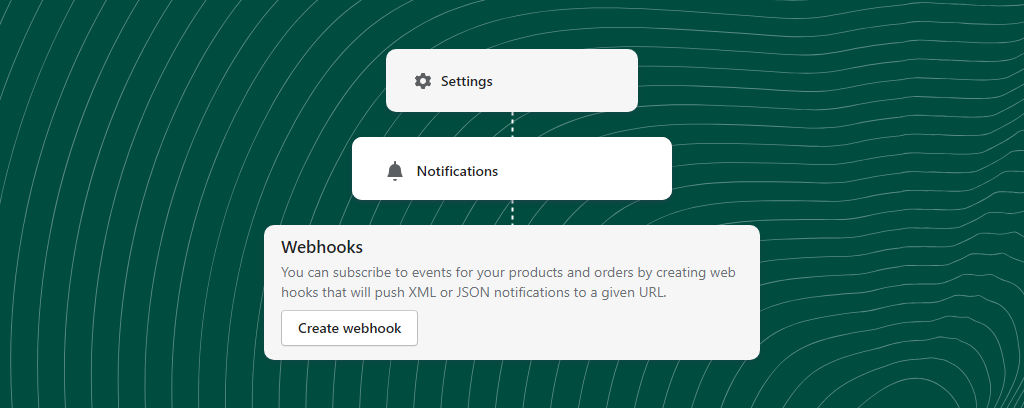 Settings > Notifications > Webhooks